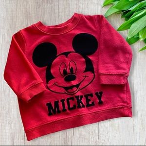 Disney Baby Red Mickey Mouse Sweater Size 18 Month